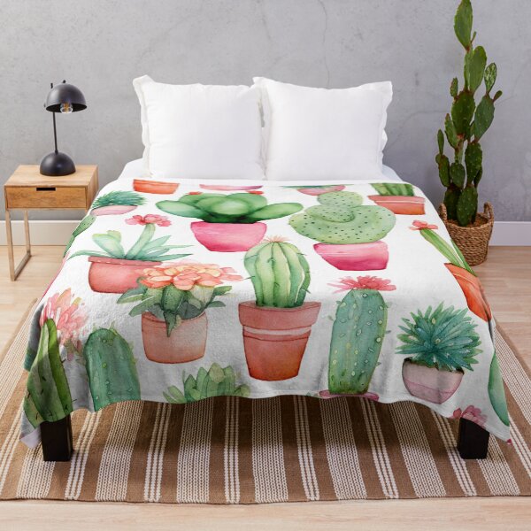 Item preview, Cacti Garden: A Watercolor Pattern for Your Creative Collection on Redbubble designed and sold by SubQtaneousArt.
