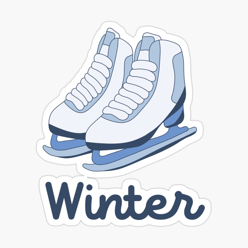 Ice Skating Stickers, Skate Shoes, Winter, Ice Rink, Stationary, Paper  Stickers, Cute, Skating, Cold, Freeze, Sticker Sheet 