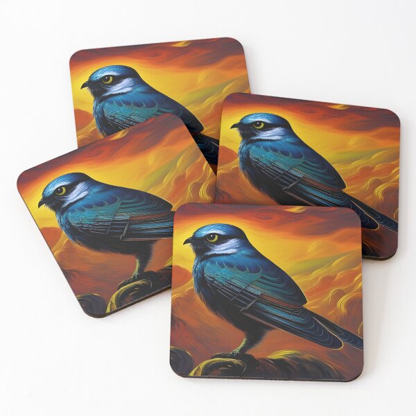 Item preview, Rustic Little Blue Owl, impasto, Ai Generated Art  designed and sold by ACC .