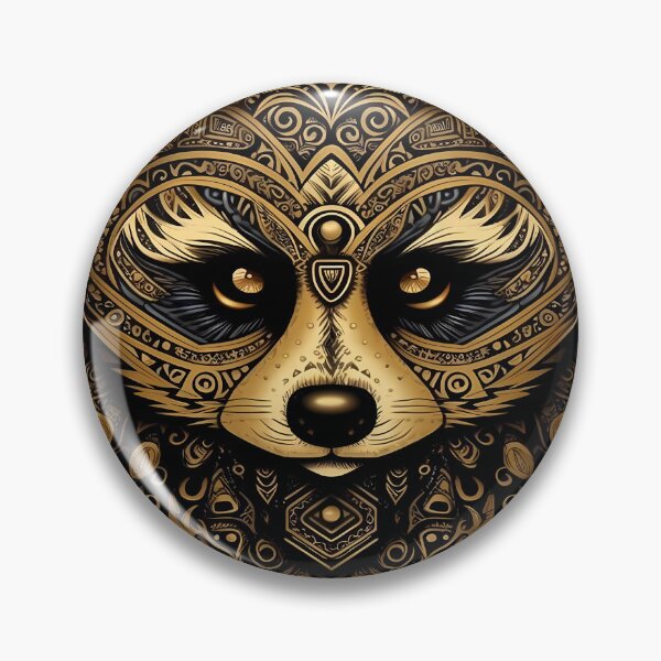 Artikelvorschau, Golden Raccoon with Mandala Series entworfen und verkauft von MTJ-Mushrooms.
