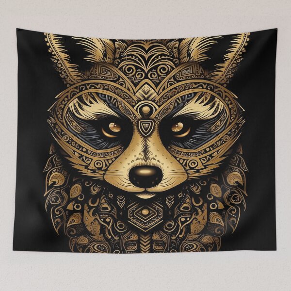 Item preview, Golden Raccoon with Mandala Series designed and sold by MTJ-Mushrooms.