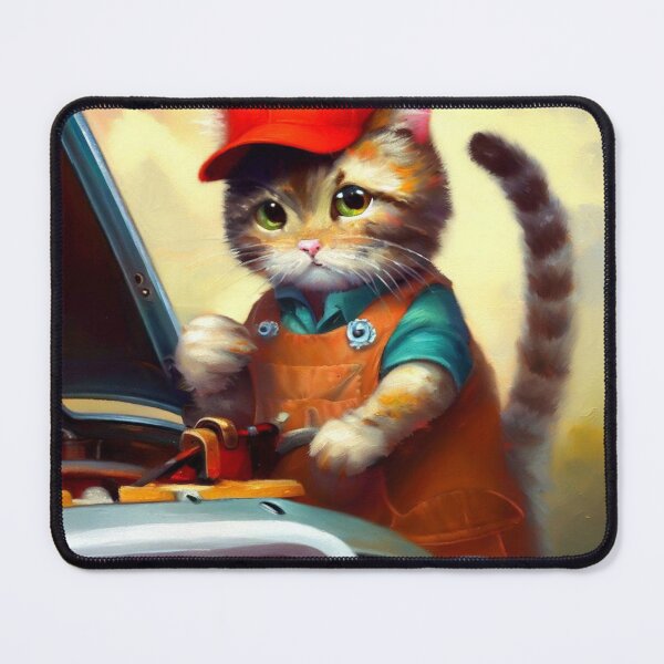 Item preview, Cat Mechanic designed and sold by CrankyOldDude.