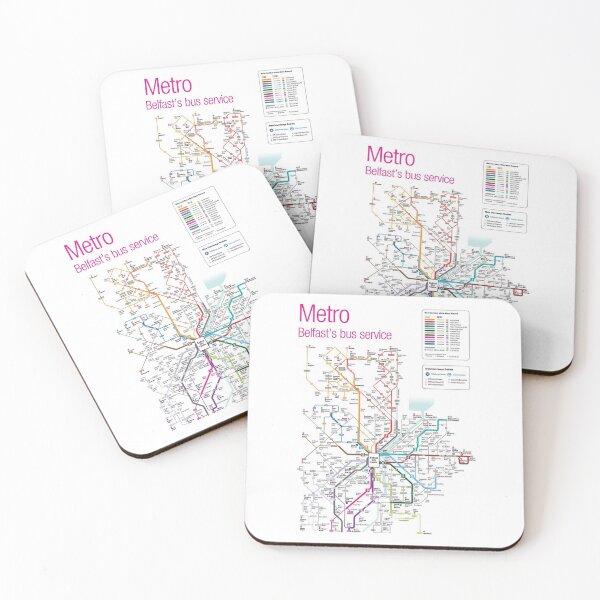 Item preview, Belfast City Train Bus Metro Map designed and sold by KALEIDOSCOPE UK.
