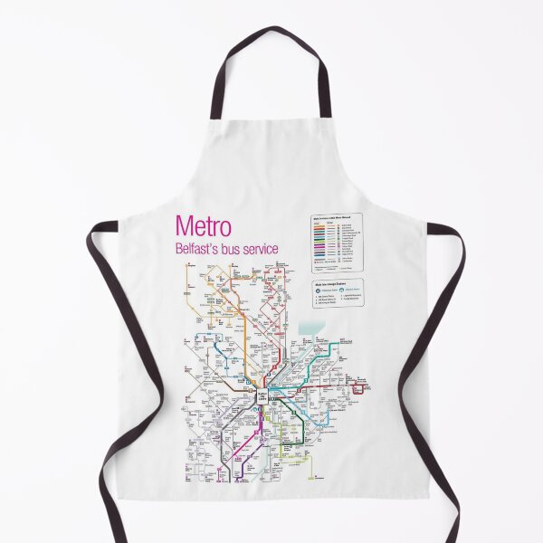 Item preview, Belfast City Train Bus Metro Map designed and sold by KALEIDOSCOPE UK.