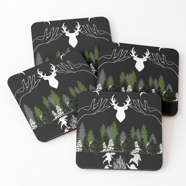 Item preview, The Witch, Stag and Moon- Black Backround designed and sold by LunarDogs.