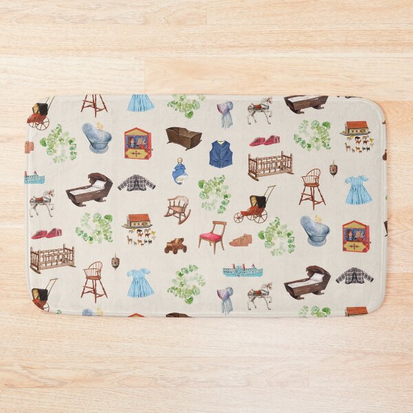 Item preview, Gender Neutral Vintage Baby Nursery Toys Pattern designed and sold by idovedesign.