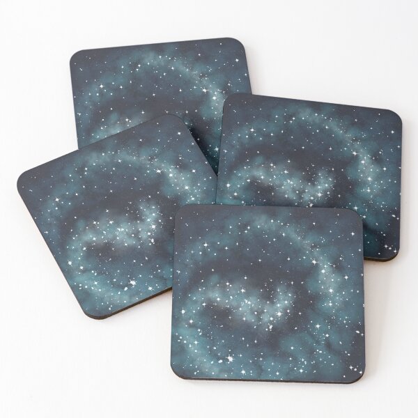 Item preview, Green Galaxy and stars, colorful space art designed and sold by TalesOfScience.