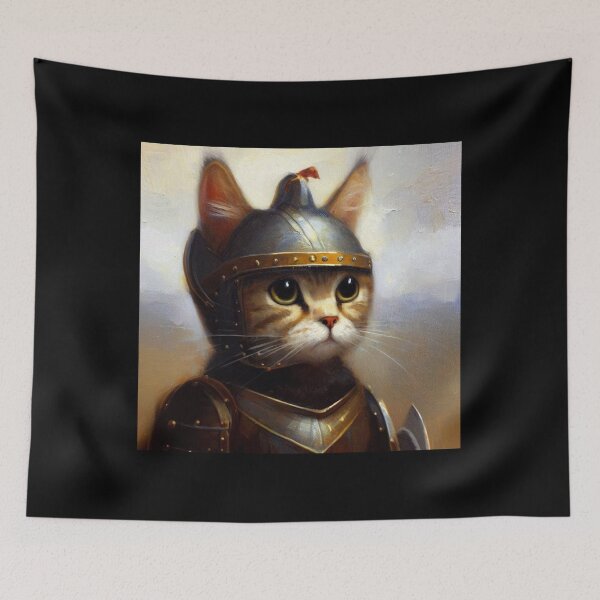 Item preview, Cat Medieval Knight designed and sold by CrankyOldDude.