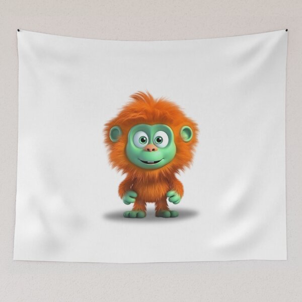 Item preview, cute little colorful monkey - Different logo size, position? Email me -  designed and sold by Picture-Art.
