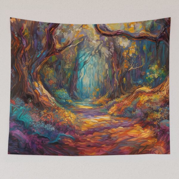 Item preview, Impressionistic woods painting 4 designed and sold by Art by Lilia.