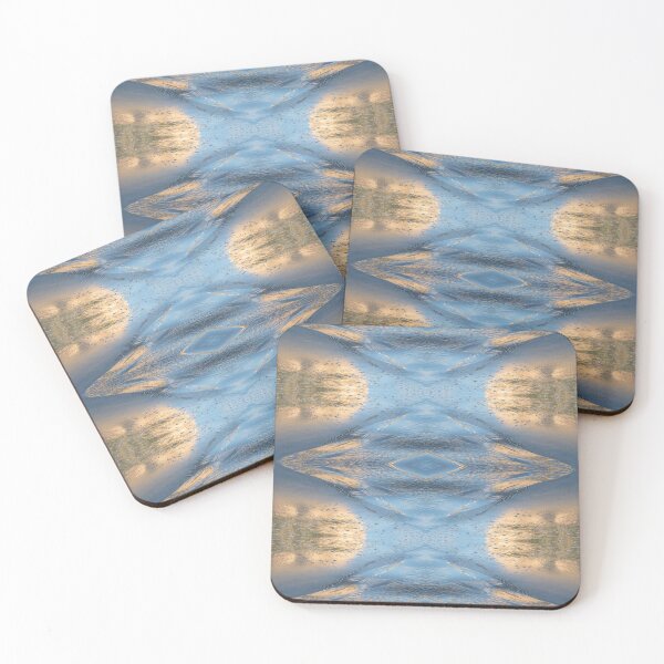 Item preview, Golden yellow and light blue reflections in the wet sand designed and sold by Adriana Mueller.