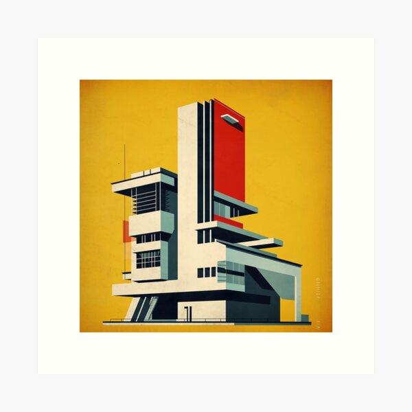 Vista previa del artículo con la obra «Póster del edificio Bauhaus, póster minimalista del edificio Bauhaus, póster de arquitectura Bauhaus, póster Bauhaus, pósters Bauhaus, arte mural Bauhaus, arte Bauhaus, decoración de pared Bauhaus», diseñado y vendido por ArtifyAmsterdam.