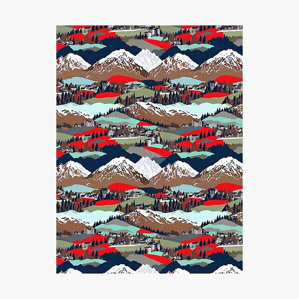Item preview, Swiss village folk art designed and sold by Alessandro Remo Mazzoni Remotextiles.