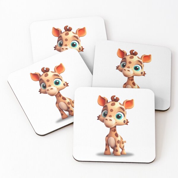 Item preview, cute little colorful 3d giraffe - Different logo size, position? Email me -  designed and sold by Picture-Art.