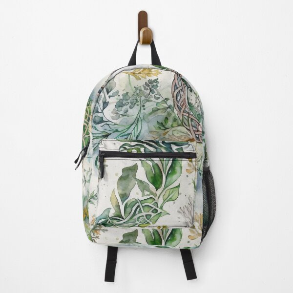 Item preview, Celtic Wreath Watercolor Pattern - Lush Leaves and Celtic Knotwork Design by State of Human designed and sold by stateofhuman.