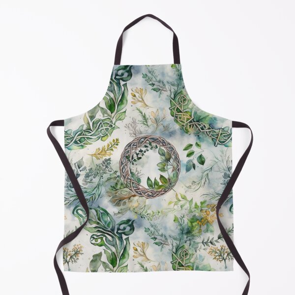 Item preview, Celtic Wreath Watercolor Pattern - Lush Leaves and Celtic Knotwork Design by State of Human designed and sold by stateofhuman.