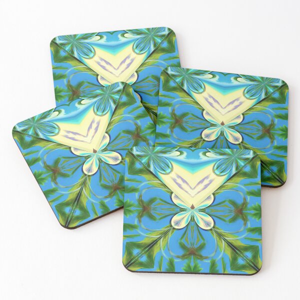 Item preview,  Stunning relaxing geometric painting featuring an exotic summer vacation: Blue sky Beach Sun Coconut Sand - Inspiring gift idea to escape to paradise! designed and sold by Ralek.