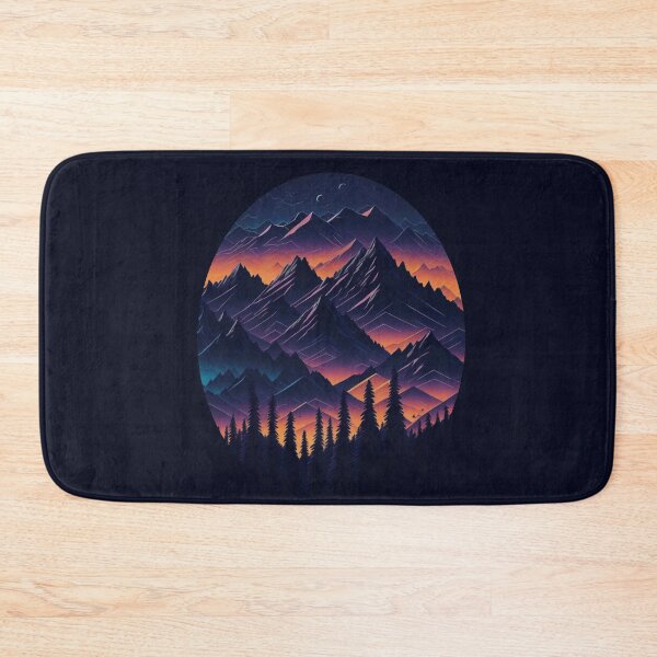 Item preview, Mountains at sunset designed and sold by ArtCraftLab.