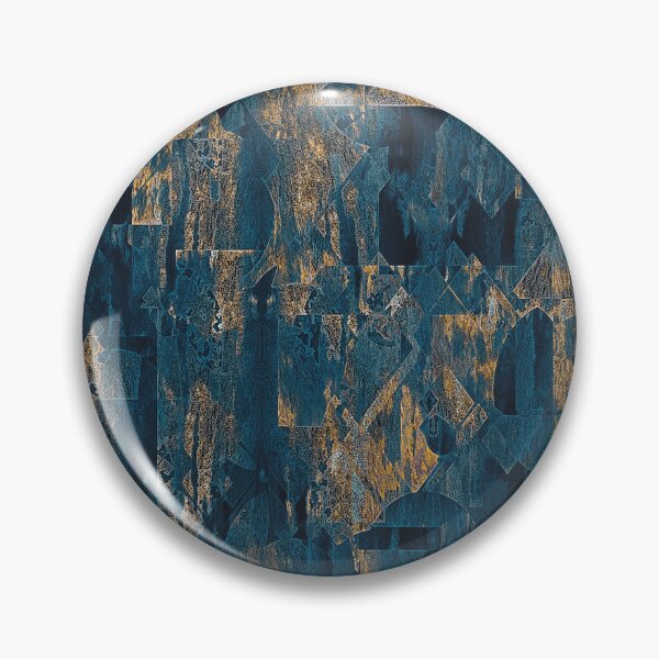 Artikelvorschau, Rich Teal Blue and Amber Ghostly Abstract entworfen und verkauft von Trevor Hirst.