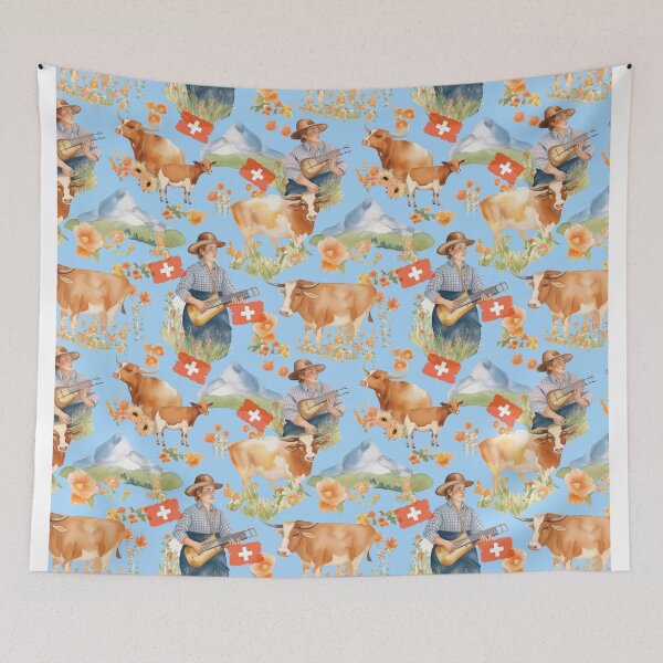 Item preview, Swiss life traditions designed and sold by Alessandro Remo Mazzoni Remotextiles.
