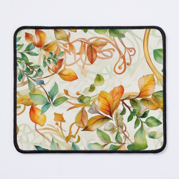 Item preview, Autumn Leaves and Vines Watercolor Pattern - Nature-Inspired Celtic Design by State of Human designed and sold by stateofhuman.