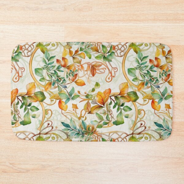 Item preview, Autumn Leaves and Vines Watercolor Pattern - Nature-Inspired Celtic Design by State of Human designed and sold by stateofhuman.