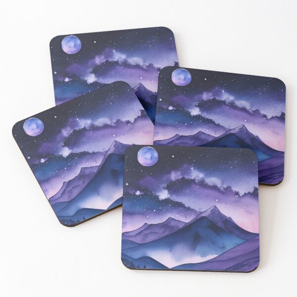 Item preview,  Night Sky Over The Snowy Peaks Of The Italian Apennine Mountains designed and sold by BBGIFTSUK.