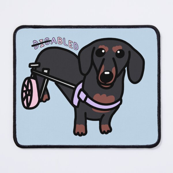 Item preview, Rolling with Joy: Abled Dachshund on Wheels Sticker for Dog Lovers and Inspiration Seekers designed and sold by Aswood25.