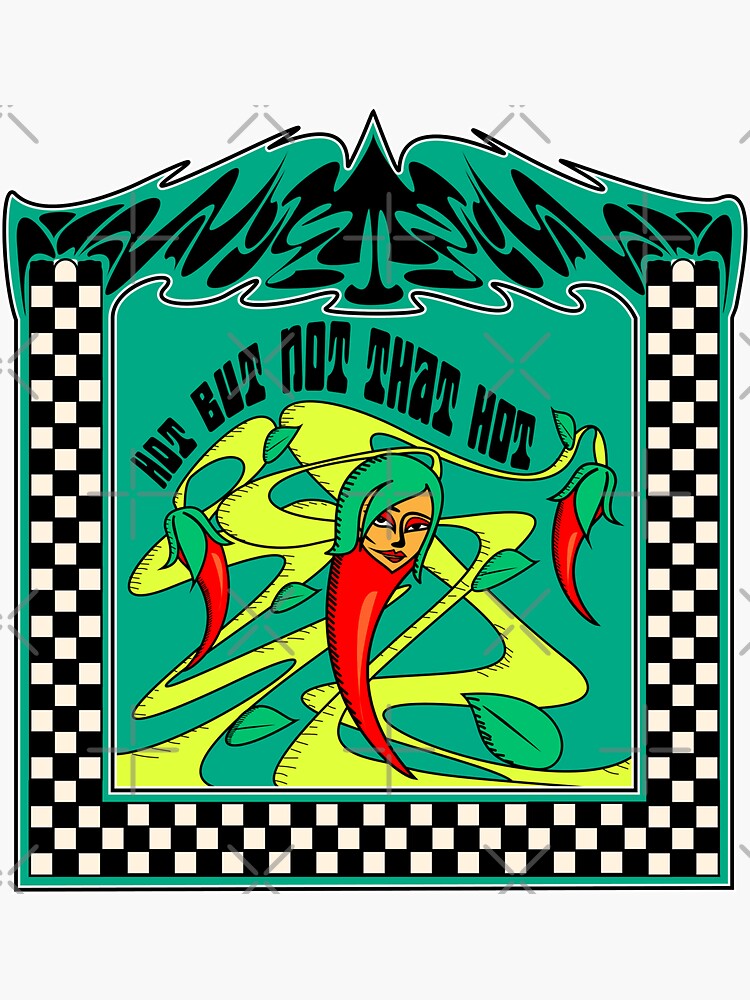 Thumbnail 3 of 3, Sticker, Hot but not TOO HOT designed and sold by LizzyBasil.