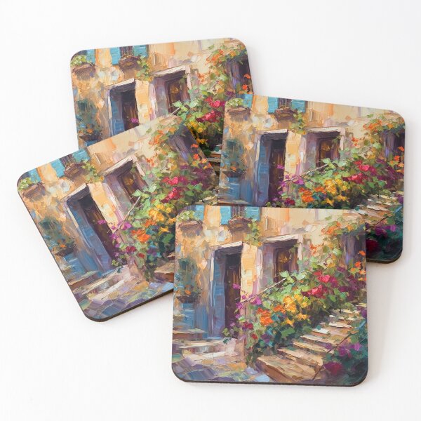 Item preview, Mediterranean town street designed and sold by Art by Lilia.