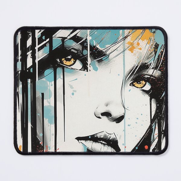 Item preview, Graffiti Art Woman with Yellow Eyes designed and sold by Splargo Digital Prints.