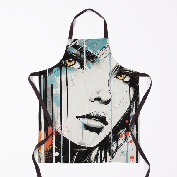 Item preview, Graffiti Art Woman with Yellow Eyes designed and sold by Splargo Digital Prints.