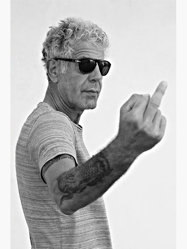 Thumbnail 3 of 3, Poster, Middle Finger Bourdain designed and sold by NatalyaHill.