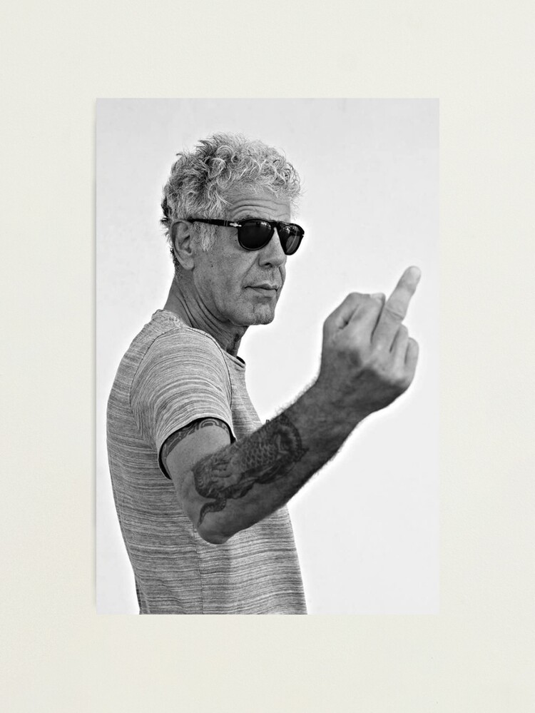 Thumbnail 1 of 3, Photographic Print, Middle Finger Bourdain designed and sold by NatalyaHill.