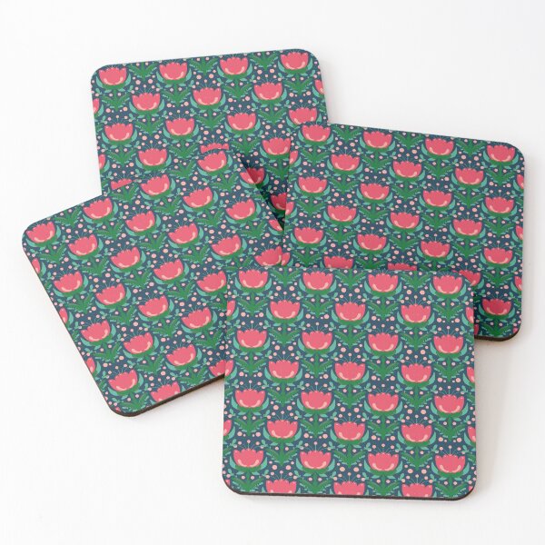 Item preview, Vintage red tulips garden  designed and sold by Flofloart.
