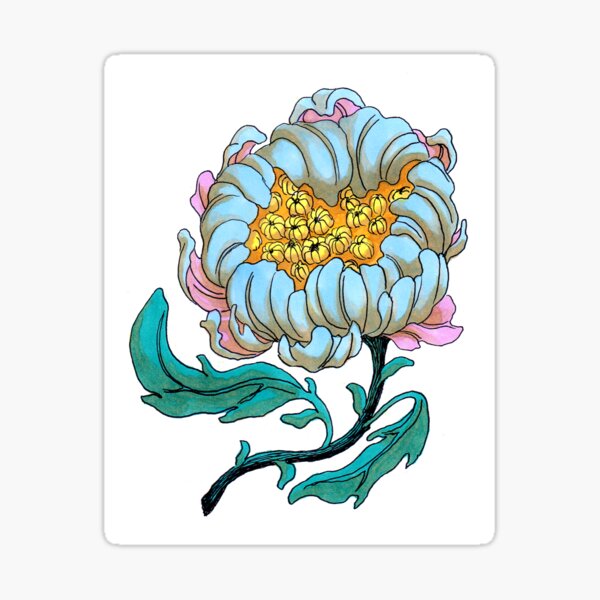 Item preview, Blue flower designed and sold by ebbabble.