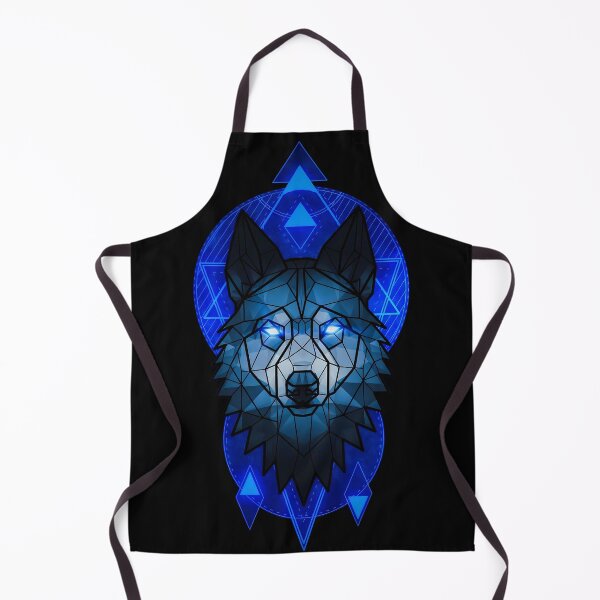 Item preview, Turquoise wolf design with blue spheres - t-shirts and accessories (print without background) designed and sold by Gothicpower.