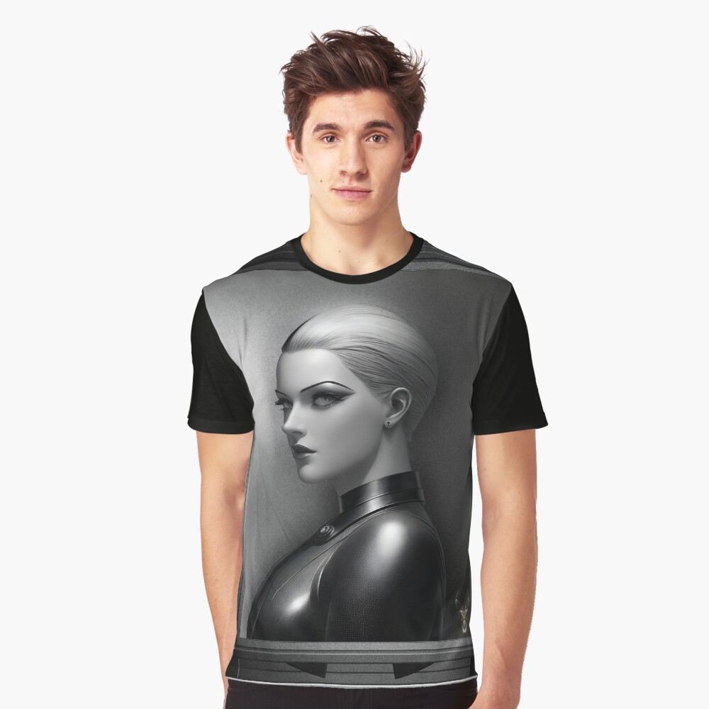 The Blonde Eagle Gorgeous AI Concept Art Portrait by Xzendor7 Graphic T-Shirt