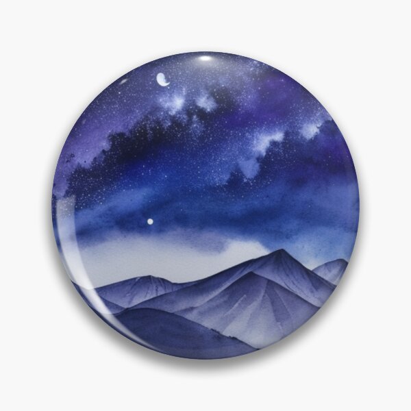 Item preview, Italian Apennine Mountains Watercolor Winter Nights designed and sold by BBGIFTSUK.