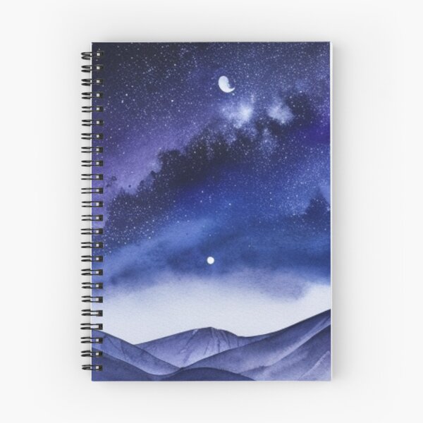 Item preview, Italian Apennine Mountains Watercolor Winter Nights designed and sold by BBGIFTSUK.