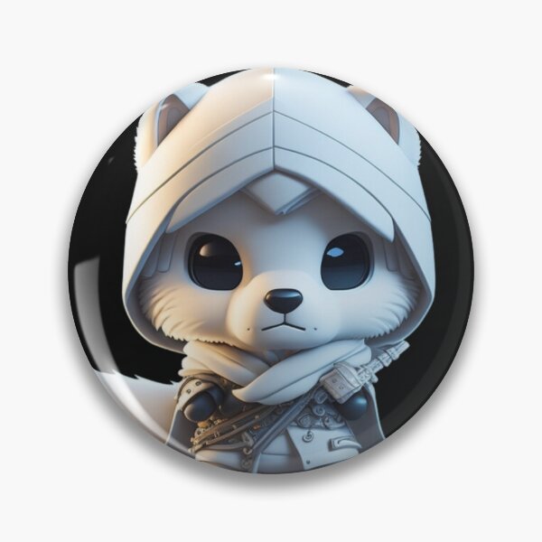 Item preview, Very Cute White Ninja Wolf Digital Art designed and sold by ChibiArtline.