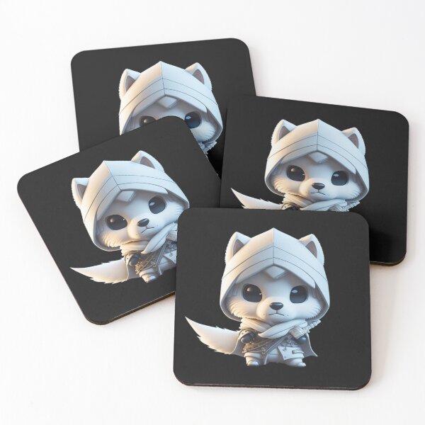 Item preview, Very Cute White Ninja Wolf Digital Art designed and sold by ChibiArtline.
