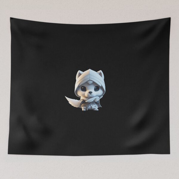 Item preview, Very Cute White Ninja Wolf Digital Art designed and sold by ChibiArtline.