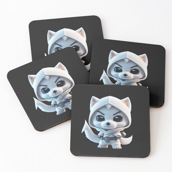 Item preview, Very Cute White Ninja Wolf Digital Art designed and sold by ChibiArtline.