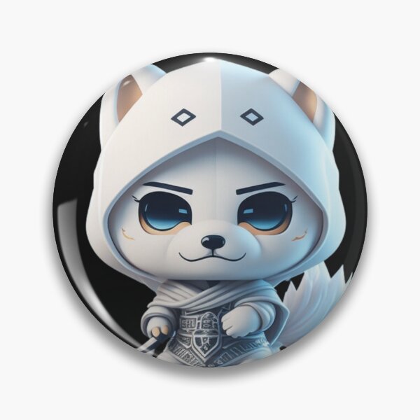 Item preview, Very Cute White Ninja Wolf Digital Art designed and sold by ChibiArtline.