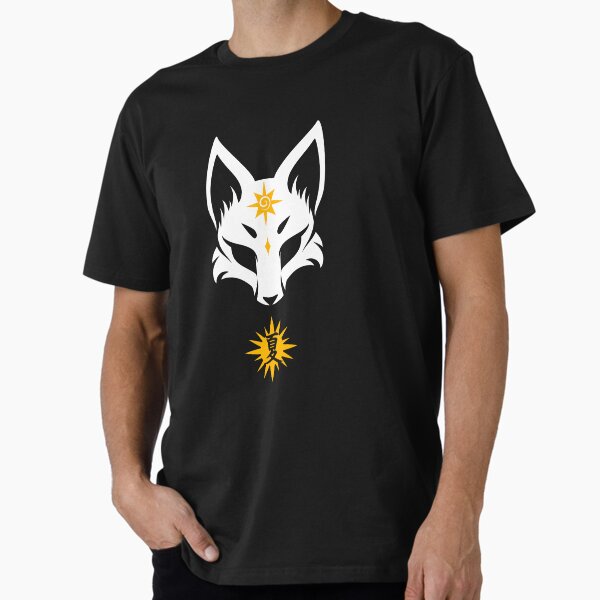 Item preview, Japanese Kitsune Fox Mask Summer Sun Aesthetic Design designed and sold by loshimizuDesign.