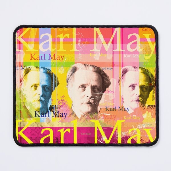 Item preview, Karl May Portrait, Winnetou and Shatterhand, famous German writer designed and sold by Mauswohn.