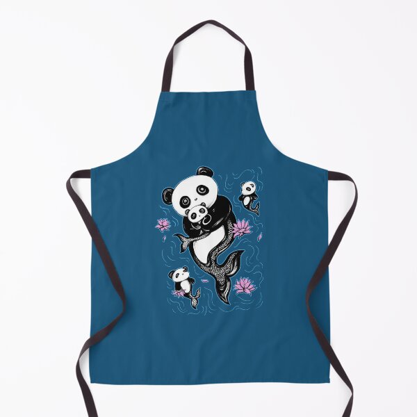 Item preview, Panda Mermaid Bear with Lotus Flowers designed and sold by ShaireProd.
