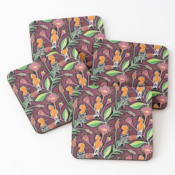 Item preview, Hoopoe Happiness on Burgandy designed and sold by Ramona Kurten.