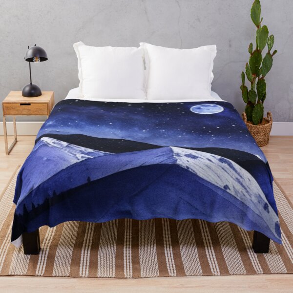 Item preview, Night Sky Over Italian Apennine Mountains Watercolor designed and sold by BBGIFTSUK.